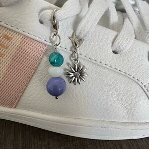 Beaded Charm with Floral Charm - NWOT